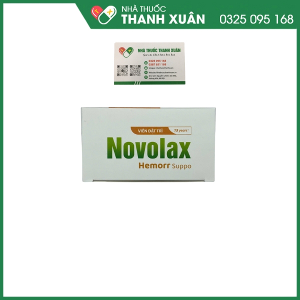 Viên đặt trĩ Novolax - Tăng sức bền thành mạch, làm co búi trĩ